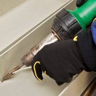 Sudura in plastic cutii plastic