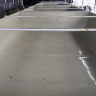 Sudura in plastic bazine ferma piscicola