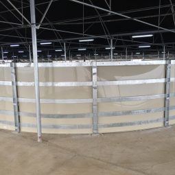 Sudura in plastic bazin ferma piscicola